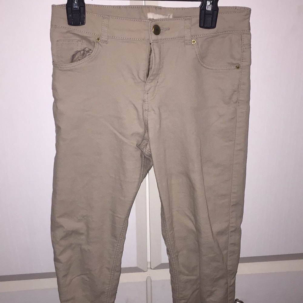 Tan skinny jeans
